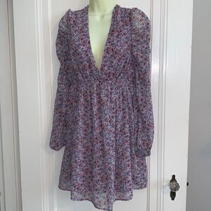 Nwot Wild Fable purple floral polyester dress‎